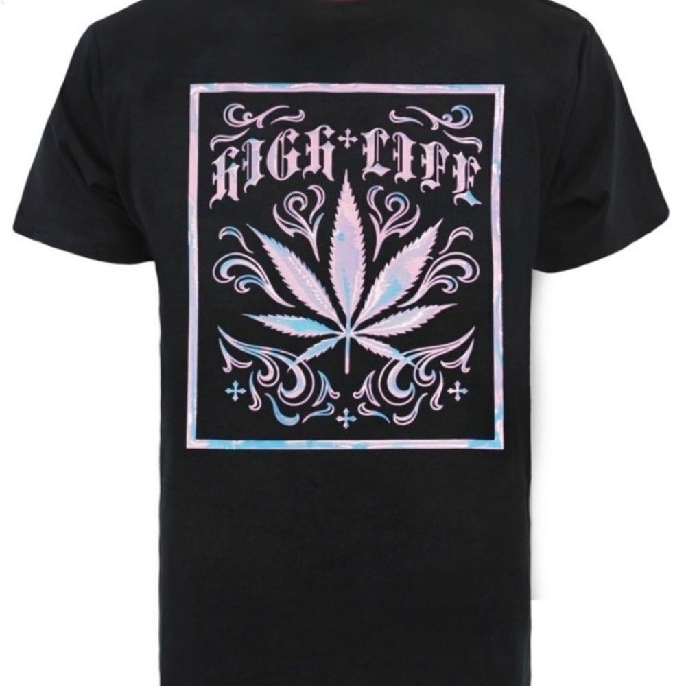 Mens Black “High Life” Short Sleeve Tee Shirt